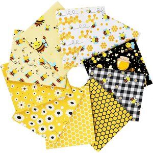 25 Options- 100% Cotton Quilting Fabric Bundles 10pcs Fat Quarters 18”x21”-Mediu